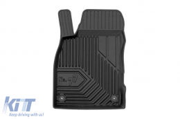 Specific rubber mats suitable for Audi A4 B6 2000-2006, 4-piece set, black color-image-6226891