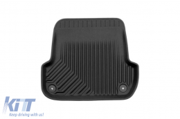 Specific rubber mats suitable for Audi A4 B6 2000-2006, 4-piece set, black color-image-6226893