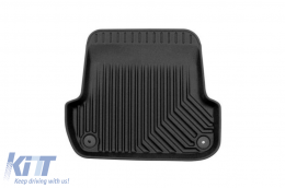 Specific rubber mats suitable for Audi A4 B6 2000-2006, 4-piece set, black color-image-6226894