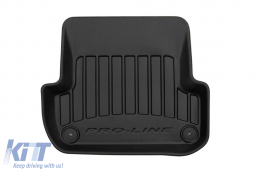 Specific rubber mats suitable for Audi A4 B7 2005-2008, Seat Exeo 2009-2013 from Frogum 3D ProLine series, 4-piece set, black color, with 24-month warranty.-image-6220682
