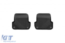 Specific rubber mats suitable for Audi A4 B7 2004-2008, Seat Exeo 2008-2014, 4-piece set, black color-image-6226523