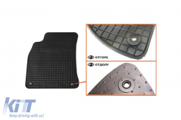Specific rubber mats suitable for Audi A4 B8 2007-2015, A5 Sportback 2009-2016, 4-piece set, black color-image-6213017