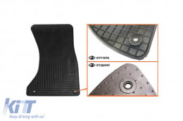Specific rubber mats suitable for Audi A4 B8 2007-2015, A5 Sportback 2009-2016, 4-piece set, black color-image-6213018