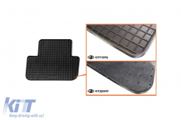 Specific rubber mats suitable for Audi A4 B8 2007-2015, A5 Sportback 2009-2016, 4-piece set, black color-image-6213019