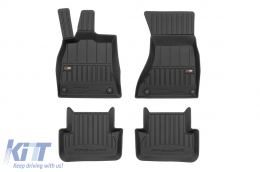 image-53-Specific rubber mats suitable for Audi A4 B8 sedan, wagon, Allroad 2008-2015, A5 Sportback 2009-2016, 4-piece set, black color, with 24-month warranty