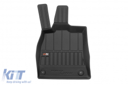 Specific rubber mats suitable for Audi A4 B8 sedan, wagon, Allroad 2008-2015, A5 Sportback 2009-2016, 4-piece set, black color, with 24-month warranty-image-6220703