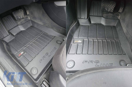 Specific rubber mats suitable for Audi A4 B8 sedan, wagon, Allroad 2008-2015, A5 Sportback 2009-2016, 4-piece set, black color, with 24-month warranty-image-6220710