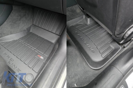Specific rubber mats suitable for Audi A4 B8 sedan, wagon, Allroad 2008-2015, A5 Sportback 2009-2016, 4-piece set, black color, with 24-month warranty-image-6220711