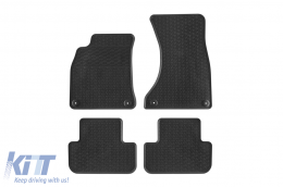 image-38-Specific rubber mats suitable for Audi A4 B8 sedan, wagon, Allroad 2007-2016, 4-piece set, black color