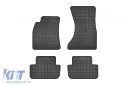 Specific rubber mats suitable for Audi A4 B8 2007-2015, 4-piece set, black color from Frogum El Toro series - ABFMA6019157