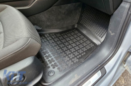 Specific rubber mats suitable for Audi A4 B9, A5 Sportback after 2015, 4-piece set, black color-image-6213691