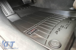 Specific rubber mats suitable for Audi A4 B9 after 2016, 4-piece set, black color, with 24-month warranty-image-6221067