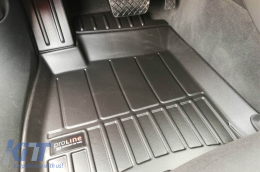 Specific rubber mats suitable for Audi A4 B9 after 2016, 4-piece set, black color, with 24-month warranty-image-6221069