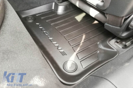 Specific rubber mats suitable for Audi A4 B9 after 2016, 4-piece set, black color, with 24-month warranty-image-6221071