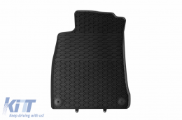 Specific rubber mats suitable for Audi A4 B9 after 2015, 4-piece set, black color-image-6228856