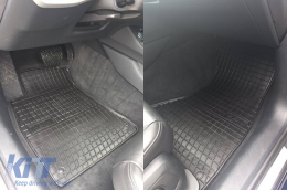 Specific rubber mats suitable for Audi A4 B9 after 2015, 4-piece set, black color-image-6231378