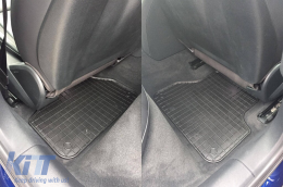 Specific rubber mats suitable for Audi A4 B9 after 2015, 4-piece set, black color-image-6231379