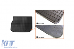 Specific rubber mats suitable for Audi A4 sedan 1994-2000, A4 wagon 1996-2001, 4-piece set, black color-image-6212999
