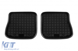 Specific rubber mats suitable for Audi A4 1994-2001, 4-piece set, black color-image-6213644
