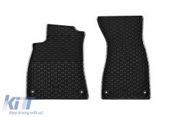 Specific rubber mats suitable for Audi A5 MHeV after 2025, 4-piece set, black color-image-6229593