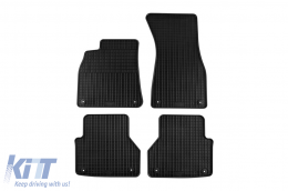 Specific rubber mats suitable for Audi A6, A7 after 2018, 4-piece set, black color-image-6213062