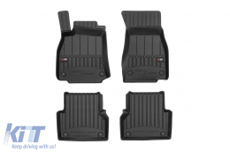 image-0-Specific rubber mats suitable for Audi A6 after 2018, 4-piece set, black color, with 24-month warranty