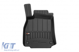 Specific rubber mats suitable for Audi A6 after 2018, 4-piece set, black color, with 24-month warranty-image-6221516