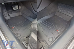 Specific rubber mats suitable for Audi A6 after 2018, 4-piece set, black color, with 24-month warranty-image-6221519