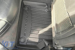 Specific rubber mats suitable for Audi A6 after 2018, 4-piece set, black color, with 24-month warranty-image-6221522