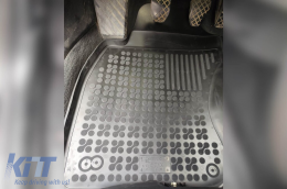 Specific rubber mats suitable for Audi A6 C5 1997-2004, 4-piece set, black color-image-6213619