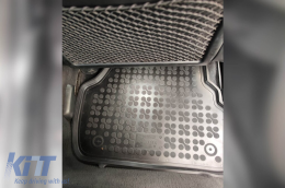 Specific rubber mats suitable for Audi A6 C5 1997-2004, 4-piece set, black color-image-6213622