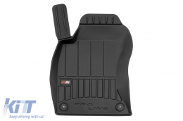 Specific rubber mats suitable for Audi A6 C5 1999-2004 sedan, wagon, Allroad, 4-piece set, black color, with 24-month warranty-image-6222536