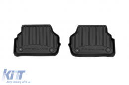 Specific rubber mats suitable for Audi A6 C5 1999-2004 sedan, wagon, Allroad, 4-piece set, black color, with 24-month warranty-image-6222538