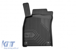 Specific rubber mats suitable for Audi A6 C6 2006-2011, 4-piece set, black color-image-6226941