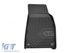 Specific rubber mats suitable for Audi A6 C6 2006-2011, 4-piece set, black color-image-6226942