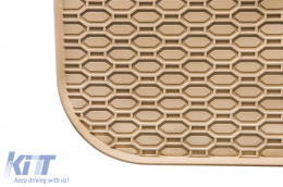 Specific rubber mats suitable for Audi A6 C6 sedan, avant 2006-2011, 4-piece set, beige color-image-6227620