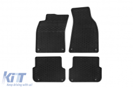 image-25-Specific rubber mats suitable for Audi A6 C6 sedan, wagon 2006-2011, 4-piece set, black color