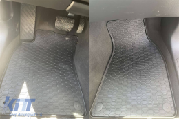 Specific rubber mats suitable for Audi A6 C6 sedan, wagon 2006-2011, 4-piece set, black color-image-6227626