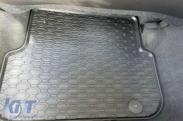 Specific rubber mats suitable for Audi A6 C6 sedan, wagon 2006-2011, 4-piece set, black color-image-6227627