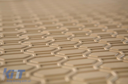Specific rubber mats suitable for Audi A6 C7 sedan/avant 2011-2018/A7 Sportback 2010-2018, 4-piece set, beige color-image-6228343