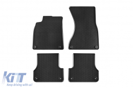 image-71-Specific rubber mats suitable for Audi A6 C7 sedan, wagon 2010-2018, A7 Sportback 2010-2017, 4-piece set, black color