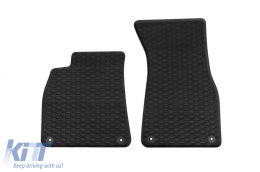 Specific rubber mats suitable for Audi A6 C8 after 2017, Audi A7 C8 after 2018, 4-piece set, black color-image-6229723