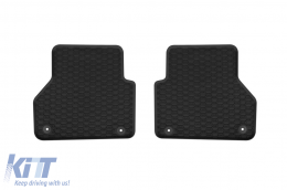 Specific rubber mats suitable for Audi A6 C8 after 2017, Audi A7 C8 after 2018, 4-piece set, black color-image-6229724