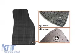 Specific rubber mats suitable for Audi A6 sedan, wagon 2006-2011, 4-piece set, black color-image-6213044