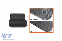 Specific rubber mats suitable for Audi A6 sedan, wagon 2006-2011, 4-piece set, black color-image-6213045