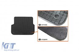 Specific rubber mats suitable for Audi A6 sedan, wagon 2006-2011, 4-piece set, black color-image-6213046