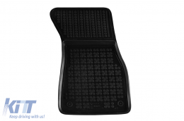 Specific rubber mats suitable for Audi A6 sedan, wagon after 2018, 4-piece set, black color-image-6213708