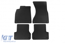 Specific rubber mats suitable for Audi A6 2011-2018, A7 2010-2018, 4-piece set, black color-image-6213052