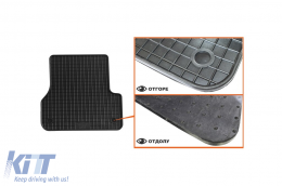 Specific rubber mats suitable for Audi A6 2011-2018, A7 2010-2018, 4-piece set, black color-image-6213056