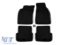 Specific rubber mats suitable for Audi A6 2008-2011, 4-piece set, black color